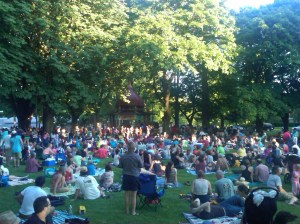 Big Crowd at Dawson Park Concert 2012