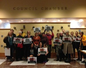 Demand Redesign supporters at City Council