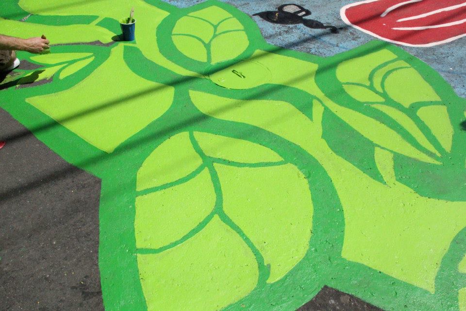 Intersection Painting Leaves