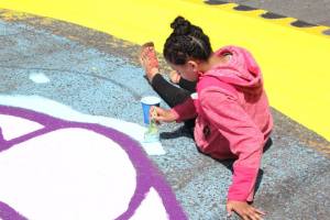 Intersection Painting Girl