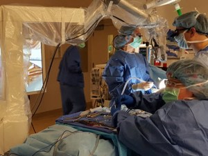 Surgery being performed