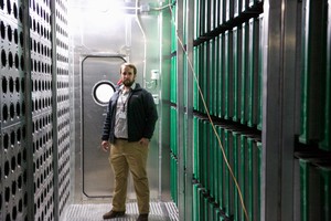 Steven Simpson in the Air Handler Room