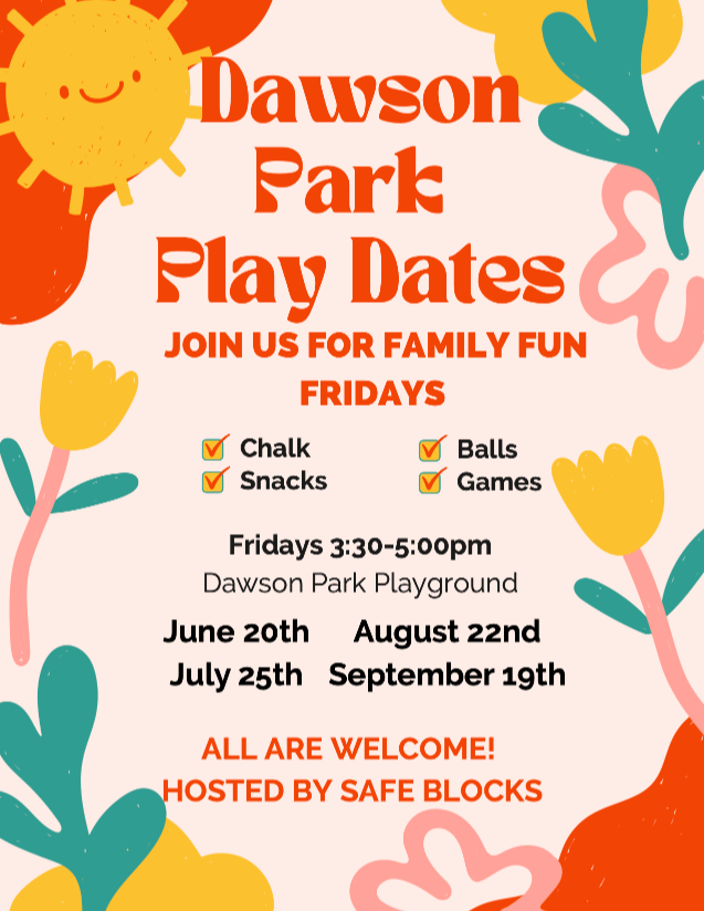 Dawson Park Play Dates flyer